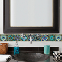 10 قطعة ماندالا نمط ماتي بلاط أرضية ملصق نقل يغطي مقاومة للاهتراء ورق جدران من الفينيل المطبخ الحمام الجدول جدار ديكور - Image 3